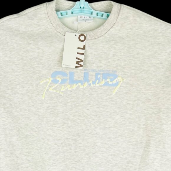 Wilo Women's Long Sleeve Fleece Crew Grey Sweatshirt Size Small Club Running NWT - Picture 3 of 11